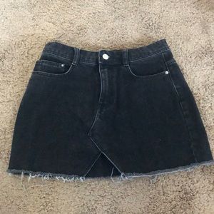 Zara black denim skirt
